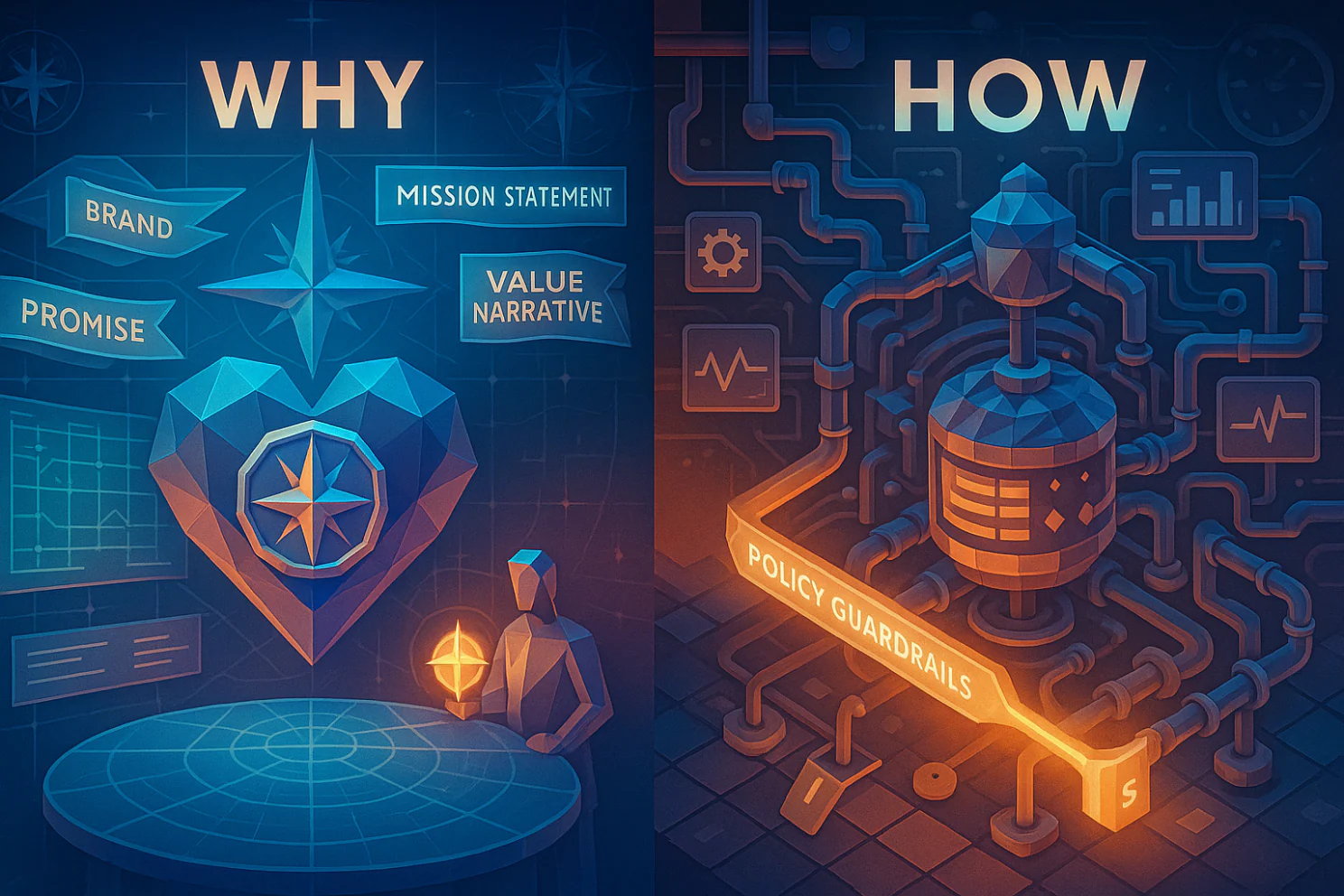 You set the Why we run the How / image created by author using GPT-5